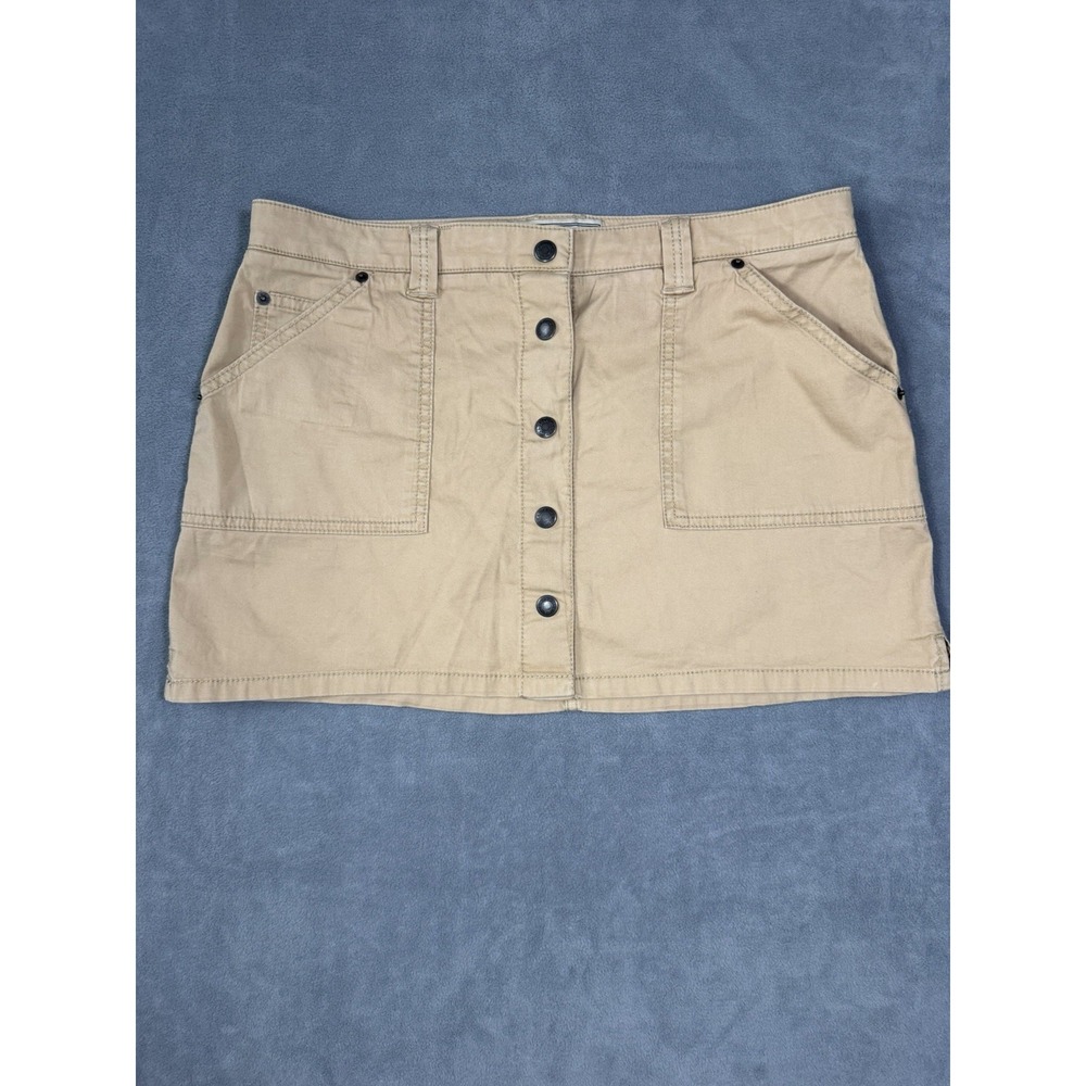 Abercrombie & Fitch Women's Low Rise Khaki Cargo Mini Skirt Y2K 90s Size Small